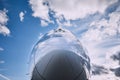 Reflection of sky on airplane Royalty Free Stock Photo