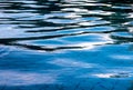 Reflection of sky on moving water surface in the pool