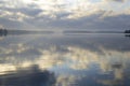 Reflection of the sky on the surface of the lake, Finland