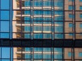Reflection of a skycraper in another one,Frankfurt Royalty Free Stock Photo
