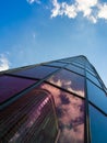 Reflection of a skyscraper in another one, Frankfurt, Germany Royalty Free Stock Photo