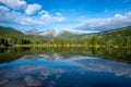 Reflection of Sprague Lake in RMNP Royalty Free Stock Photo