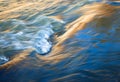 Reflection of the sun on the waves of the river Royalty Free Stock Photo