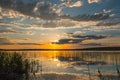 Reflection of Sunset Over Lake Royalty Free Stock Photo