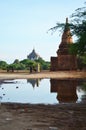 Reflection of Thatbyinnyu Temple in Bagan Archaeological Zone