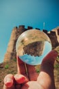 Reflection of the Torres Vedras castle Royalty Free Stock Photo