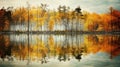 reflection tree autumn Royalty Free Stock Photo