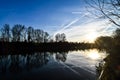 reflection of trees in the water, photo as a background Royalty Free Stock Photo