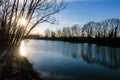 reflection of trees in water, photo as a background Royalty Free Stock Photo