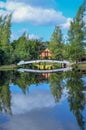 Reflection of tress, the clear lake water and can reflect tress. Landscape of nature reflectio.