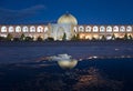 Reflection of UNESCO World Heritage Site The Sheikh Lotfollah Mosque in Naqshe Jahan Square of Isfahan