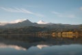 Reflection of the Volcano Villarica -long exposure Royalty Free Stock Photo