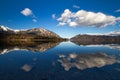 Reflection in Walchensee, German Alps, Bavaria, Germany