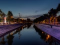 Reflection water city sky dawn river Royalty Free Stock Photo