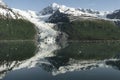 Reflection In The Water Of High Snow Capped Mountain Range With Glacier At College Fjord, Alaska Royalty Free Stock Photo