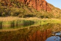 Reflection in Water Near Glen Helen Gorge. Royalty Free Stock Photo