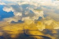 Reflection in the water of the sky and the bottom of the river Royalty Free Stock Photo