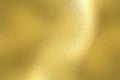 Reflection of wave gold metal wall, texture background Royalty Free Stock Photo