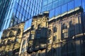 Reflection in windows of a modern office building in New York City Royalty Free Stock Photo