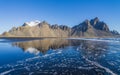 The reflection of wonderful mountain in Iceland