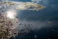 Reflections of beautiful blue sky and sun,Andover,England,United Kingdom Royalty Free Stock Photo