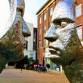 Reflection of Bedford sculpture Bedfordshire England