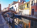 Reflections in a canal in the city of Venice, Italy Royalty Free Stock Photo