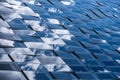 Reflections of cloudy sky on a glass facade Royalty Free Stock Photo