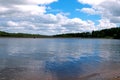 Reflections at Fewston Reservoir, Washburn, North Yorkshire, England. Royalty Free Stock Photo