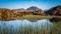 Reflections in lake of Great Gable