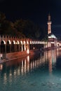 Reflections of Halil Rahman Cami on the pool of Abraham