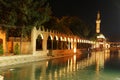 Reflections of Halil Rahman Cami on the pool of Abraham