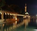 Reflections of Halil Rahman Cami on the pool of Abraham Royalty Free Stock Photo