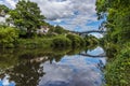 Reflections of Ironbridge, Shropshire and the bridge over the River Severn Royalty Free Stock Photo