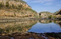 Reflections of the Katherine Gorge river in NT Royalty Free Stock Photo