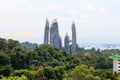 Reflections at Keppel Bay seen from Mount faber rainforest Royalty Free Stock Photo