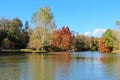 Reflections in the lake in autumn