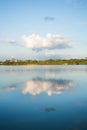 The reflections on the lake