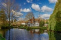 Reflections in the lake in Loose in Kent UK Royalty Free Stock Photo