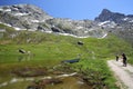 Reflections in the lake at Refuge de la Blanche close to Saint Veran, Queyras Regional Natural Park