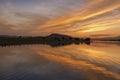 Reflections on the lake at sunset