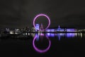 Reflections of the London Eye at night