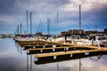 Reflections at a marina in Canton, Baltimore, Maryland.