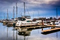 Reflections at a marina in Canton, Baltimore, Maryland.