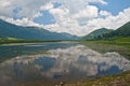 Reflections on Matese lake Royalty Free Stock Photo