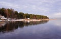 Reflections in mirrir of frozen lake