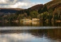 Reflections of Mountain forests, Yachts and Yacht Masts