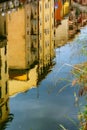 Reflections on the Naviglio Pavese, Milan, Italy Royalty Free Stock Photo