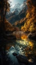 Reflections of Niflheim in Autumn Royalty Free Stock Photo