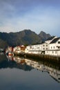 Reflections in a norwegian bay Royalty Free Stock Photo